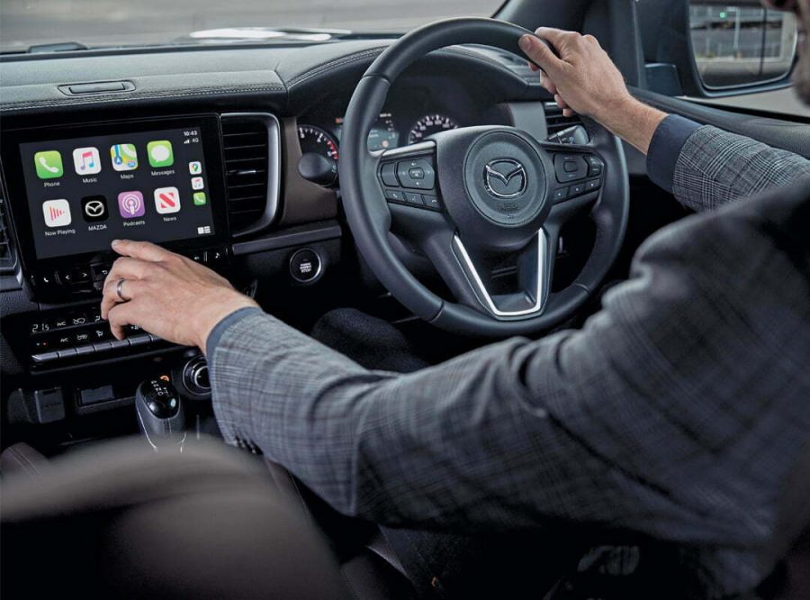 9-inch infotainment touchscreen display with Apple CarPlay® and Android Auto™.