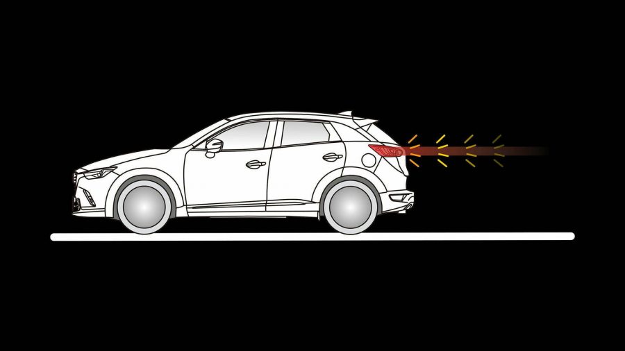 Emergency Stop Signal (ESS) activates the hazard lights to flash at high speed if the driver suddenly brakes when traveling at speed over 50km/h. This helps prevent collisions by warning following vehicles that the car is braking hard.