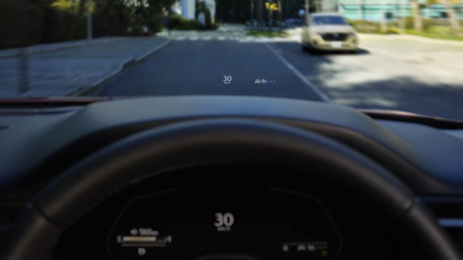 The 10.25 inch LCD Instrument Cluster with Active Driving Display keeps key driving information clearly in view, from speed and ADAS status to entertainment lists, with steering wheel controls for easy selection and essential details projected just below the driver’s line of sight.