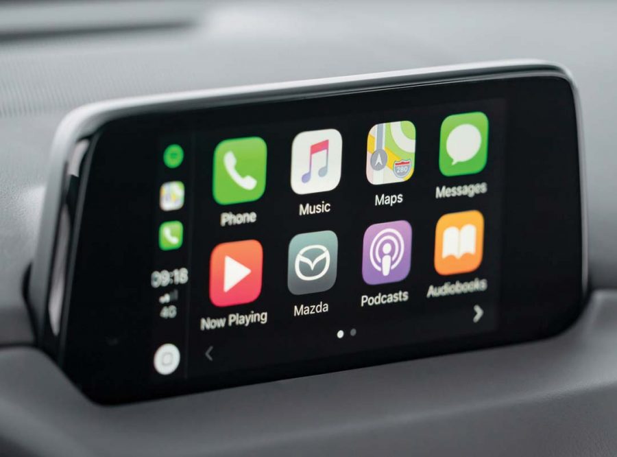 MZD Connect with full-colour touch screen display now comes with Apple CarPlay and Android Auto for total smartphone connectivity convenience.