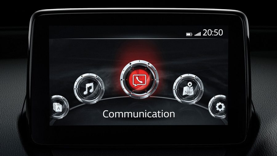 Mazda Connect 7-inch TFT LCD multi-information touchscreen display.